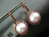 LARGE 1.60CT AAA PINK AMETHYST & SOUTH SEA PEARL 18KT ROSE GOLD HANGING EARRINGS