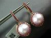LARGE 1.60CT AAA PINK AMETHYST & SOUTH SEA PEARL 18KT ROSE GOLD HANGING EARRINGS