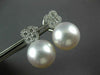 EXTRA LARGE .50CT DIAMOND & AAA SOUTH SEA PEARL 18KT WHITE GOLD FLOWER EARRINGS