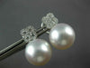 EXTRA LARGE .50CT DIAMOND & AAA SOUTH SEA PEARL 18KT WHITE GOLD FLOWER EARRINGS