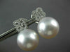 EXTRA LARGE .50CT DIAMOND & AAA SOUTH SEA PEARL 18KT WHITE GOLD FLOWER EARRINGS