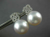 EXTRA LARGE .50CT DIAMOND & AAA SOUTH SEA PEARL 18KT WHITE GOLD FLOWER EARRINGS