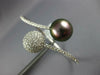 LARGE 2.60CT DIAMOND & TAHITIAN PEARL 18K YELLOW GOLD DOME SHAPE BANGLE BRACELET