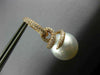 LARGE 1.54CT DIAMOND & AAA SOUTH SEA PEARL 18KT ROSE GOLD SWIRL HANGING EARRINGS