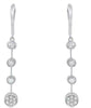 .62CT DIAMOND 18KT WHITE GOLD 3D CLUSTER JOURNEY LEVERBACK HANGING EARRINGS