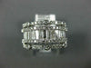 LARGE 1.50CT DIAMOND 14KT WHITE GOLD ROUND & BAGUETTE MULTI ROW ANNIVERSARY RING