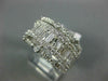 LARGE 1.50CT DIAMOND 14KT WHITE GOLD ROUND & BAGUETTE MULTI ROW ANNIVERSARY RING
