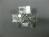 WIDE 1.75CT DIAMOND 14KT WHITE GOLD 3D SHARE PRONG ROUND 2 ROW ANNIVERSARY RING