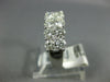 WIDE 1.75CT DIAMOND 14KT WHITE GOLD 3D SHARE PRONG ROUND 2 ROW ANNIVERSARY RING