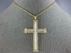 ESTATE EXTRA LARGE 1.64CT DIAMOND 18KT WHITE & YELLOW GOLD 3D CROSS PENDANT