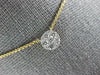 ESTATE .29CT DIAMOND 18KT YELLOW GOLD 3D CLASSIC CLUSTER FLOWER NECKLACE