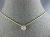 ESTATE .29CT DIAMOND 18KT YELLOW GOLD 3D CLASSIC CLUSTER FLOWER NECKLACE