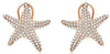 1.10CT DIAMOND 14KT ROSE GOLD 3D MULTI ROW CLASSIC STARFISH CLIP ON FUN EARRINGS