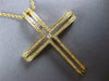 ESTATE EXTRA LARGE .32CT DIAMOND 18KT YELLOW GOLD 3D CROSS PENDANT