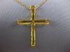 ESTATE EXTRA LARGE .32CT DIAMOND 18KT YELLOW GOLD 3D CROSS PENDANT