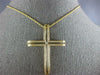 ESTATE EXTRA LARGE .32CT DIAMOND 18KT YELLOW GOLD 3D CROSS PENDANT