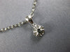 ESTATE SMALL .25CT DIAMOND 18KT WHITE GOLD 3D CLASSIC CLUSTER FLOWER PENDANT