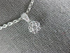 ESTATE SMALL .25CT DIAMOND 18KT WHITE GOLD 3D CLASSIC CLUSTER FLOWER PENDANT