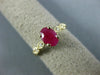 .98CT DIAMOND & AAA RUBY 14KT YELLOW GOLD OVAL & ROUND FILIGREE ENGAGEMENT RING