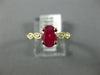 .98CT DIAMOND & AAA RUBY 14KT YELLOW GOLD OVAL & ROUND FILIGREE ENGAGEMENT RING