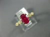 .98CT DIAMOND & AAA RUBY 14KT YELLOW GOLD OVAL & ROUND FILIGREE ENGAGEMENT RING