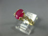 .98CT DIAMOND & AAA RUBY 14KT YELLOW GOLD OVAL & ROUND FILIGREE ENGAGEMENT RING