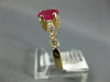 .98CT DIAMOND & AAA RUBY 14KT YELLOW GOLD OVAL & ROUND FILIGREE ENGAGEMENT RING