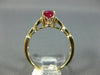 .98CT DIAMOND & AAA RUBY 14KT YELLOW GOLD OVAL & ROUND FILIGREE ENGAGEMENT RING