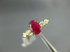 .98CT DIAMOND & AAA RUBY 14KT YELLOW GOLD OVAL & ROUND FILIGREE ENGAGEMENT RING