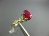 .98CT DIAMOND & AAA RUBY 14KT YELLOW GOLD OVAL & ROUND FILIGREE ENGAGEMENT RING