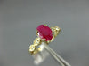 .98CT DIAMOND & AAA RUBY 14KT YELLOW GOLD OVAL & ROUND FILIGREE ENGAGEMENT RING