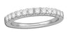 ESTATE .37CT DIAMOND 14KT WHITE GOLD SHARE PRONG SEMI ETERNITY ANNIVERSARY RING