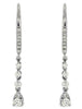 .37CT DIAMOND 14KT WHITE GOLD ROUND TEAR DROP CLASSIC LEVERBACK HANGING EARRINGS