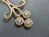 ESTATE LARGE .89CT DIAMOND 18KT ROSE GOLD MULTI FLOWER FLEER DE LIS FUN PENDANT