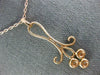 ESTATE LARGE .89CT DIAMOND 18KT ROSE GOLD MULTI FLOWER FLEER DE LIS FUN PENDANT