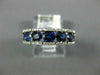 WIDE 1.56CT DIAMOND & AAA SAPPHIRE 14KT WHITE GOLD OVAL & ROUND ANNIVERSARY RING