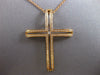 ESTATE EXTRA LARGE .37CT DIAMOND 18KT ROSE GOLD 3D CROSS PENDANT