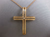 ESTATE EXTRA LARGE .37CT DIAMOND 18KT ROSE GOLD 3D CROSS PENDANT