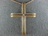 ESTATE EXTRA LARGE .37CT DIAMOND 18KT ROSE GOLD 3D CROSS PENDANT