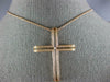 ESTATE EXTRA LARGE .37CT DIAMOND 18KT ROSE GOLD 3D CROSS PENDANT