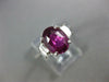 GIA 3.10CT DIAMOND & AAA PINK SAPPHIRE 18KT WHITE GOLD 3D OVAL ENGAGEMENT RING