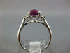 GIA 3.10CT DIAMOND & AAA PINK SAPPHIRE 18KT WHITE GOLD 3D OVAL ENGAGEMENT RING