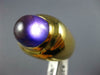 ANTIQUE LARGE 20.0CT AAA CABOCHON AMETHYST 18KT YELLOW GOLD OVAL FUN RING #2562