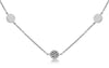 ESTATE .17CT DIAMOND 14KT WHITE GOLD 3D CLUSTER BY THE YARD FUN NECKLACE
