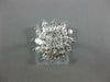 GIA WIDE 2.05CT DIAMOND 18K WHITE GOLD CUSHION & MARQUISE FLOWER ENGAGEMENT RING