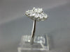 GIA WIDE 2.05CT DIAMOND 18K WHITE GOLD CUSHION & MARQUISE FLOWER ENGAGEMENT RING