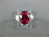 GRS 3.88CT DIAMOND AAA PINK SAPPHIRE 18KT GOLD OVAL & MOON STONE ENGAGEMENT RING