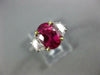 GRS 3.88CT DIAMOND AAA PINK SAPPHIRE 18KT GOLD OVAL & MOON STONE ENGAGEMENT RING