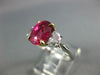 GRS 3.88CT DIAMOND AAA PINK SAPPHIRE 18KT GOLD OVAL & MOON STONE ENGAGEMENT RING