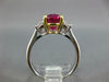 GRS 3.88CT DIAMOND AAA PINK SAPPHIRE 18KT GOLD OVAL & MOON STONE ENGAGEMENT RING